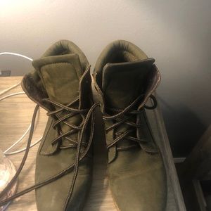 Army green Steve Madden boots